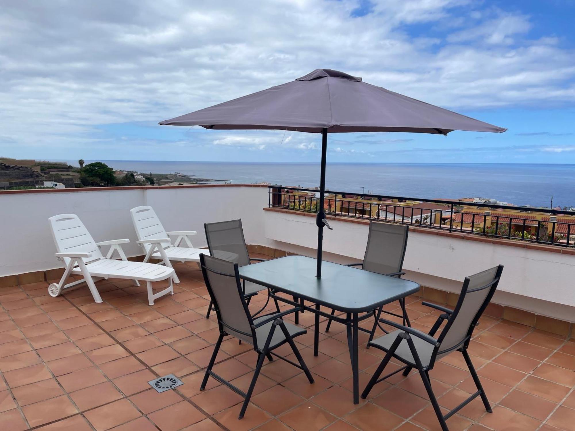 Апартаменты Amazing Duplex With Large Terrace And Sea Views Пуэрто-де-Сантьяго Экстерьер фото